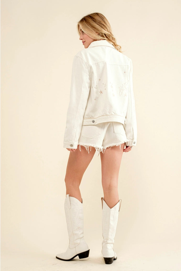 Embroidered Western Twill Jacket