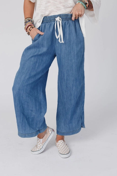 So Comfy Wide Leg Denim Pant