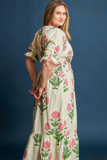 Smocked Midi Dress