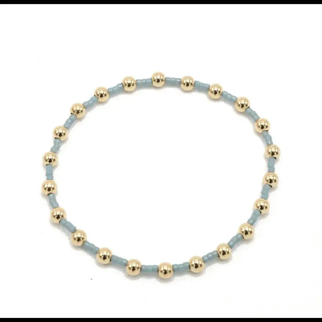 Coastal Pale Blue Newport Gold Filled Waterproof Bracelet