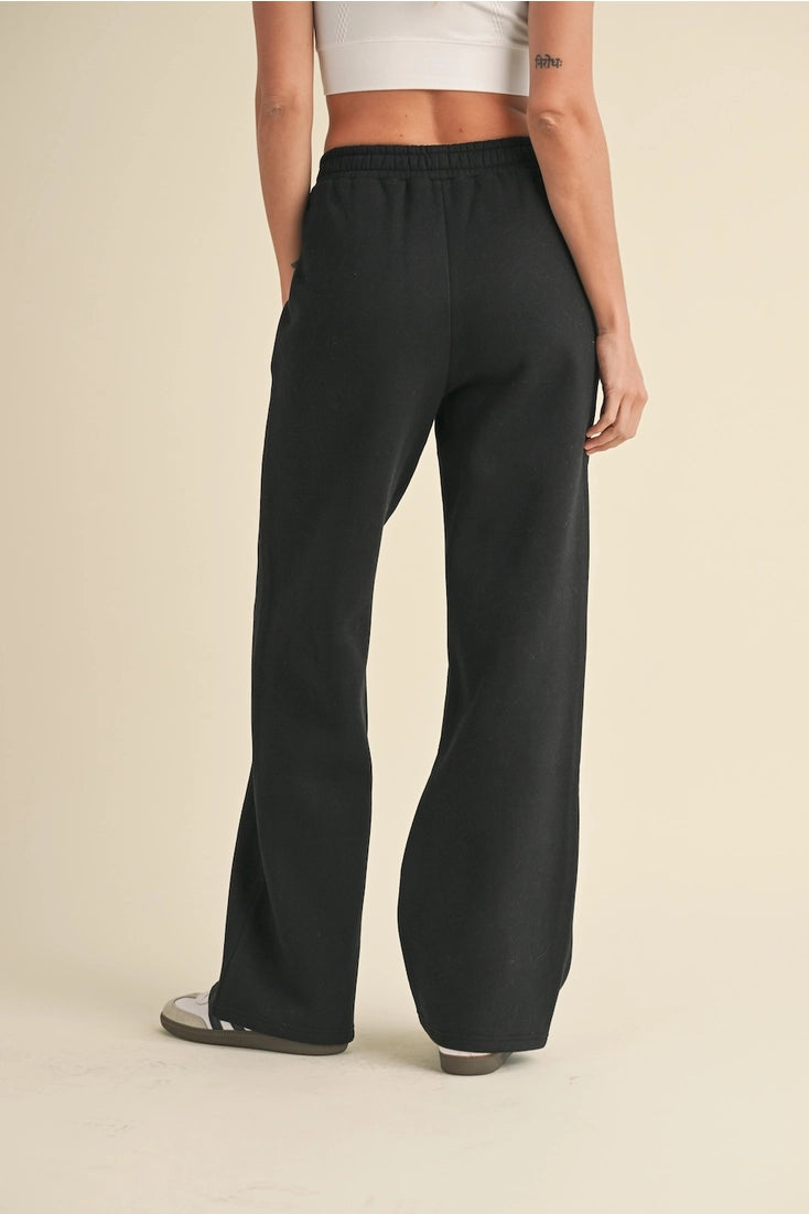 Fleece Wide Leg Sweatpants