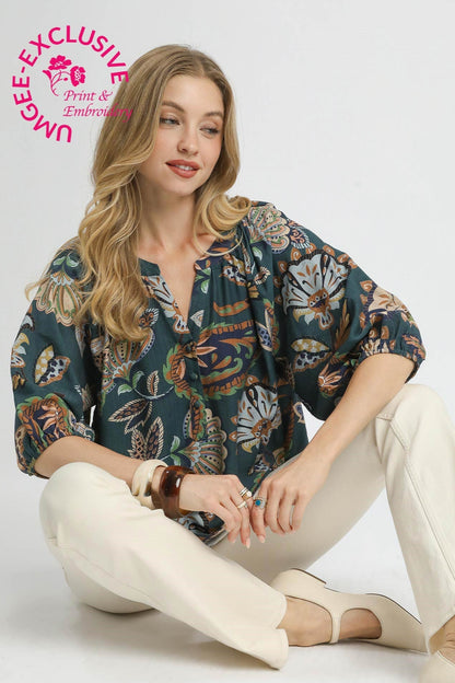 Boho Paisley Blouse