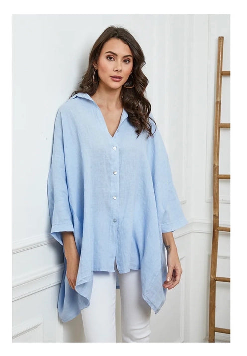 Buttondown Linen Top