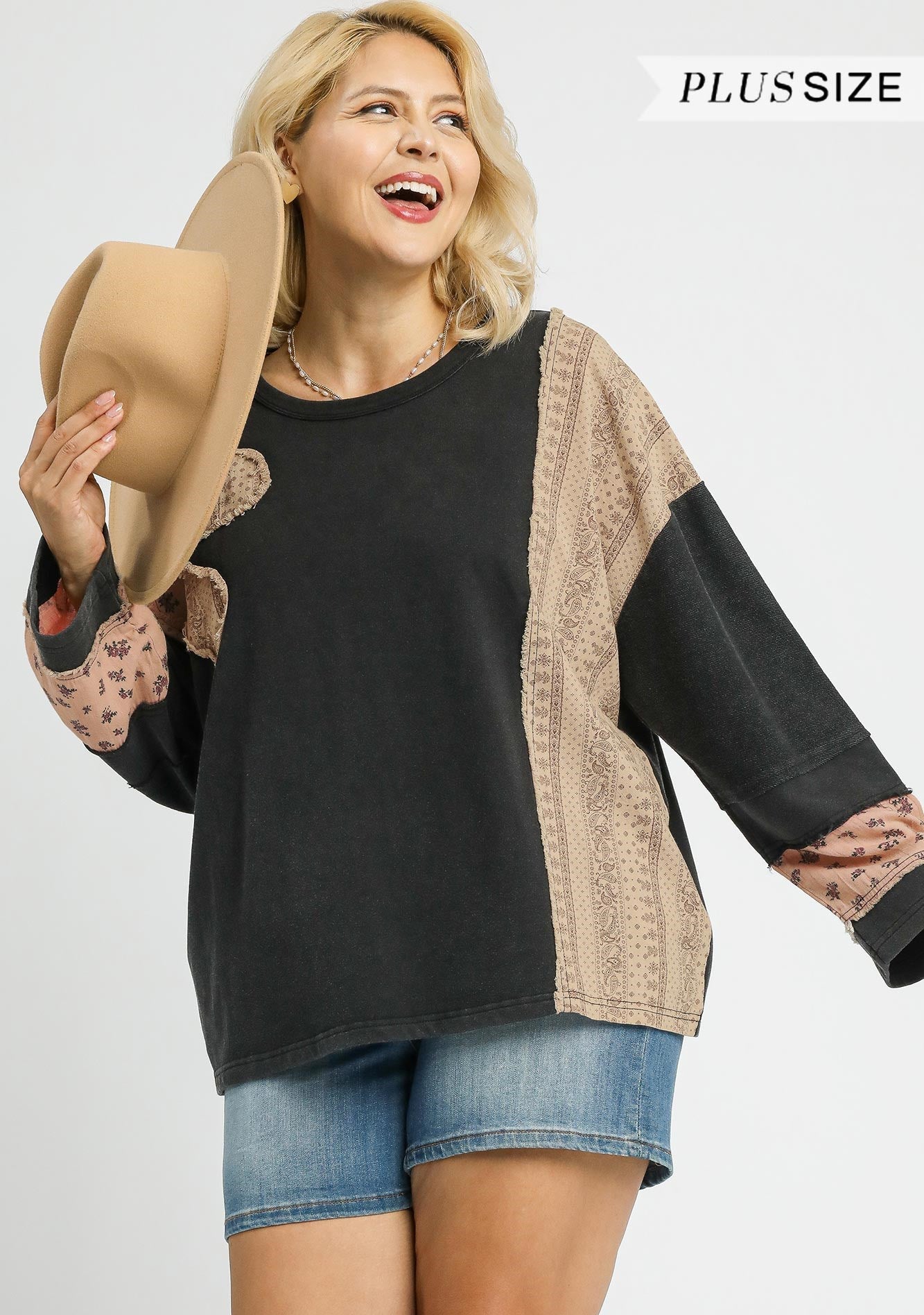 Patchwork Terry Pullover