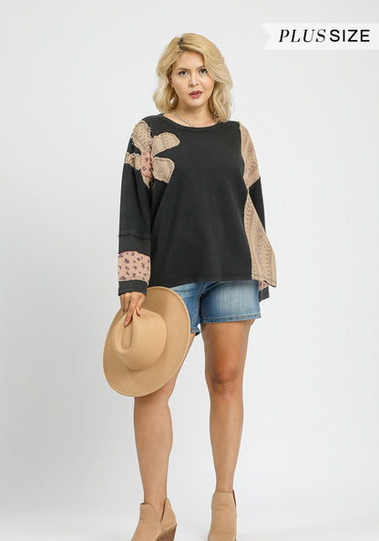 Patchwork Terry Pullover