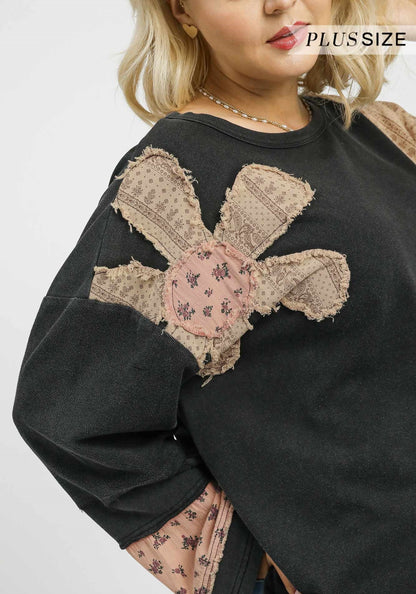 Patchwork Terry Pullover