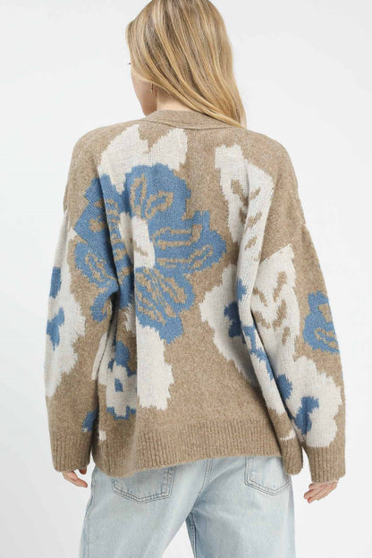 Flower Print Cardigan