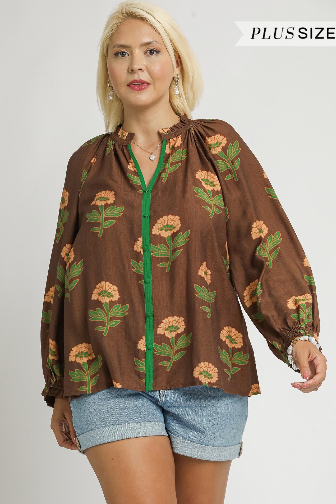 Floral Button Blouse