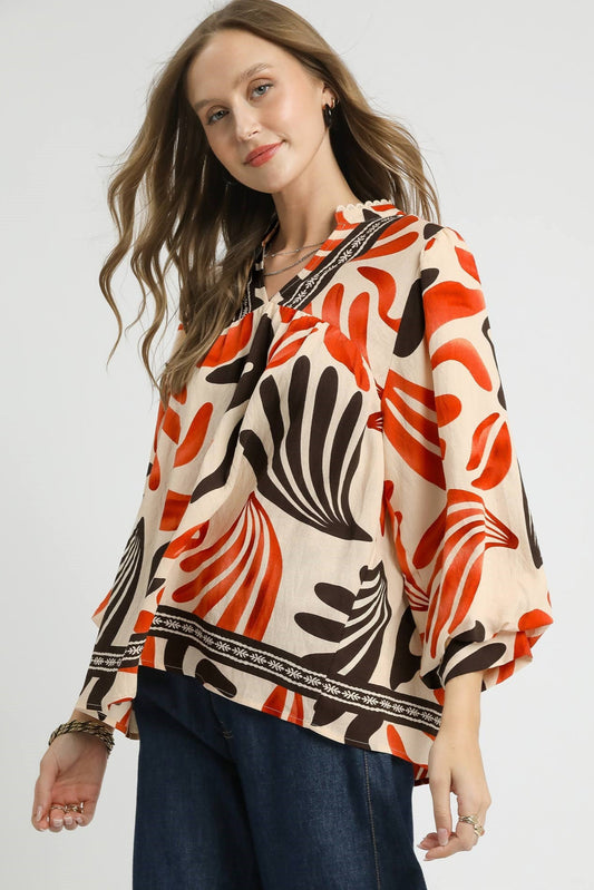 Boho Leaf Blouse
