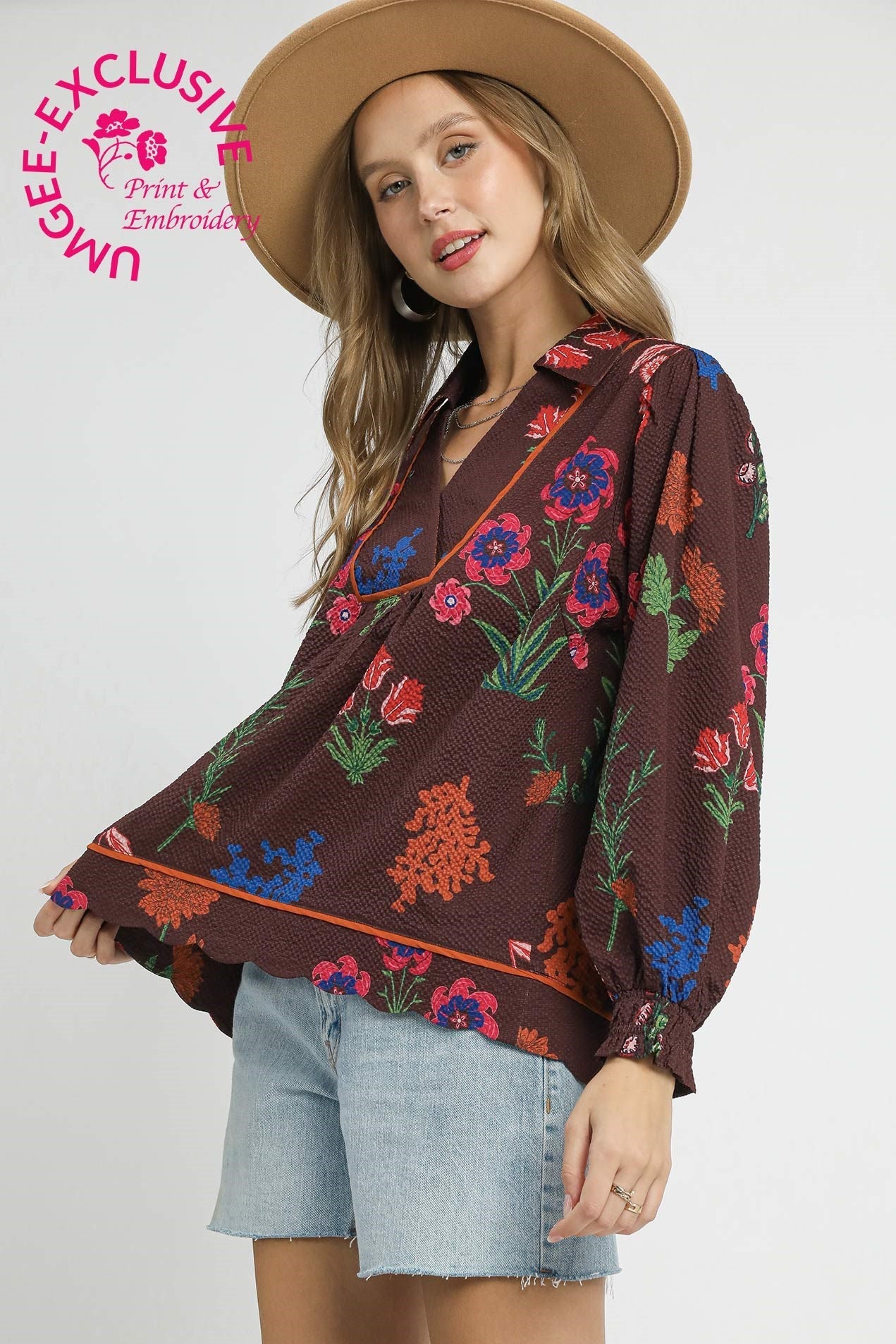 Floral Textured Blouse