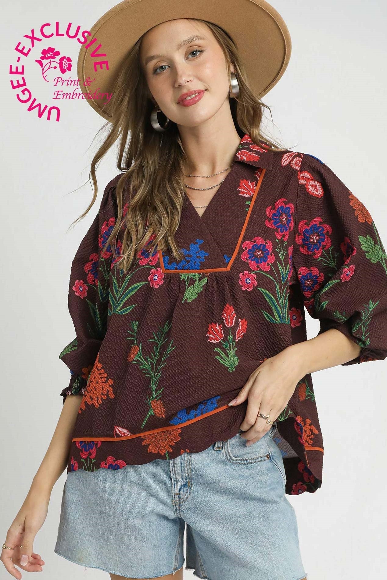 Floral Textured Blouse