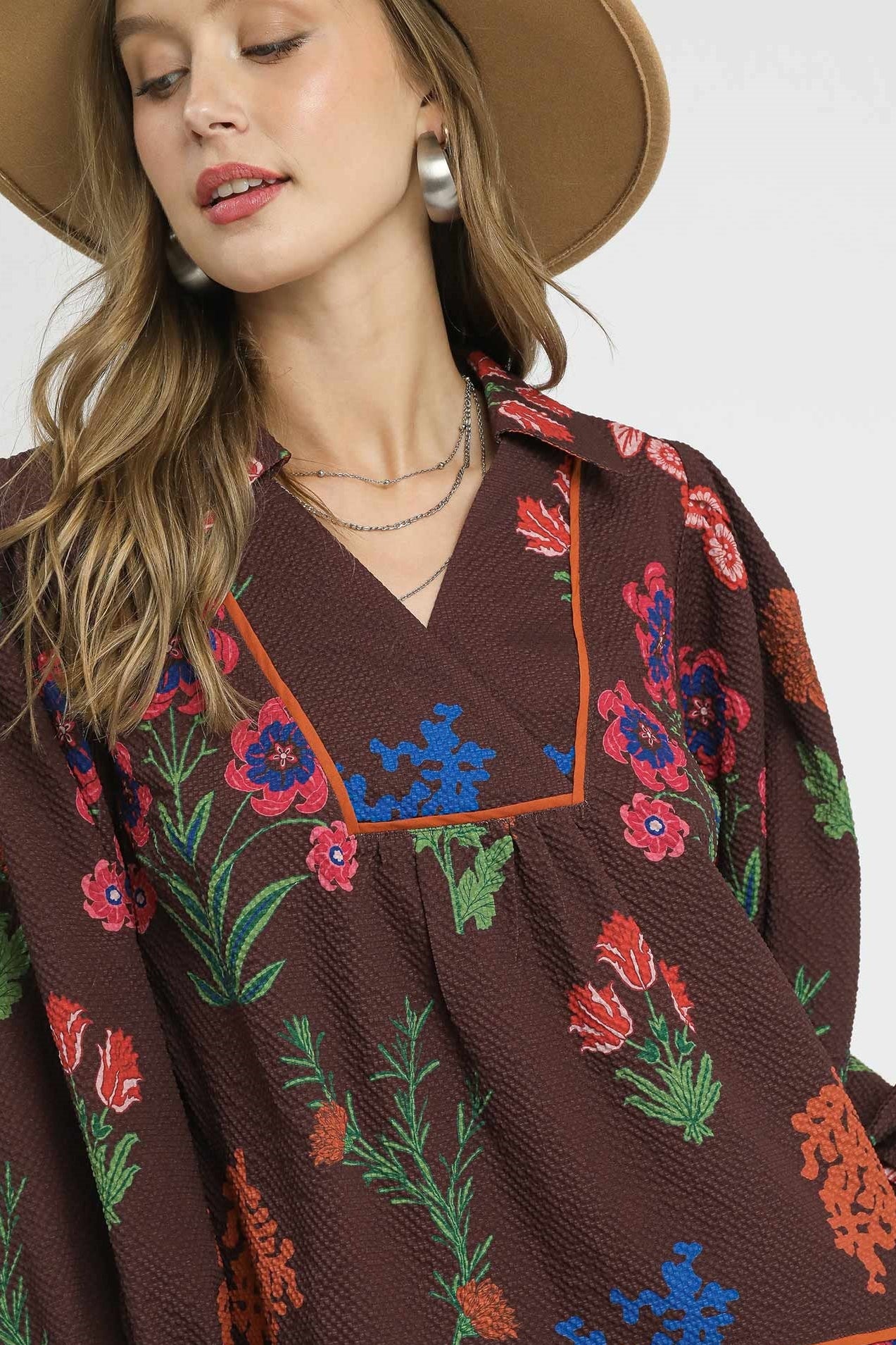 Floral Textured Blouse