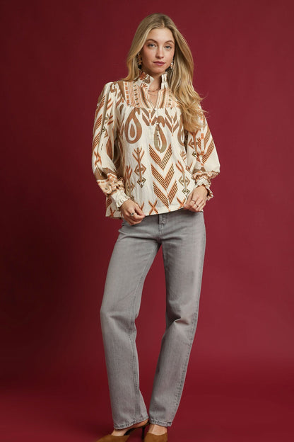 Boho Print Blouse