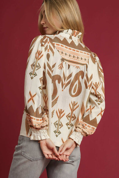 Boho Print Blouse