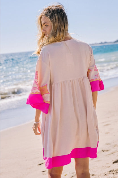 Embroidered Mini Dress