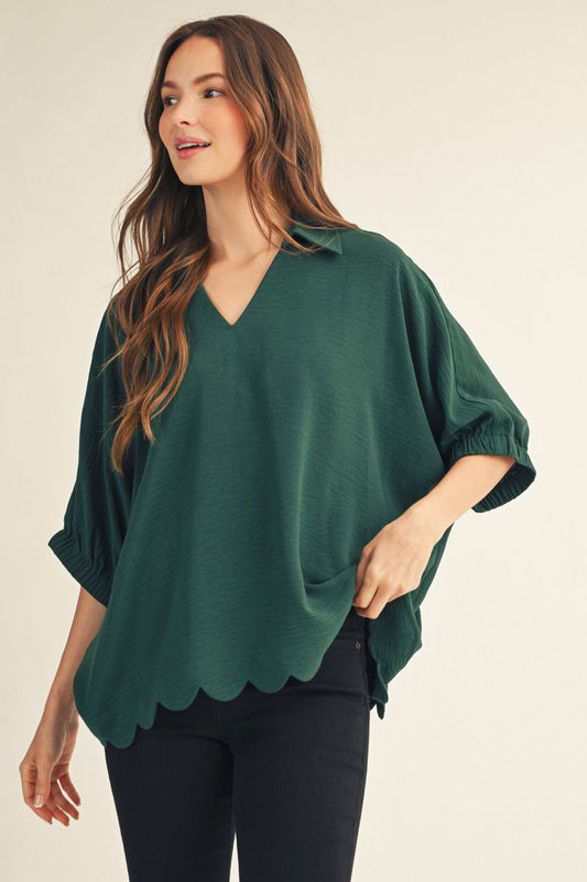 Dolman Scallop Top