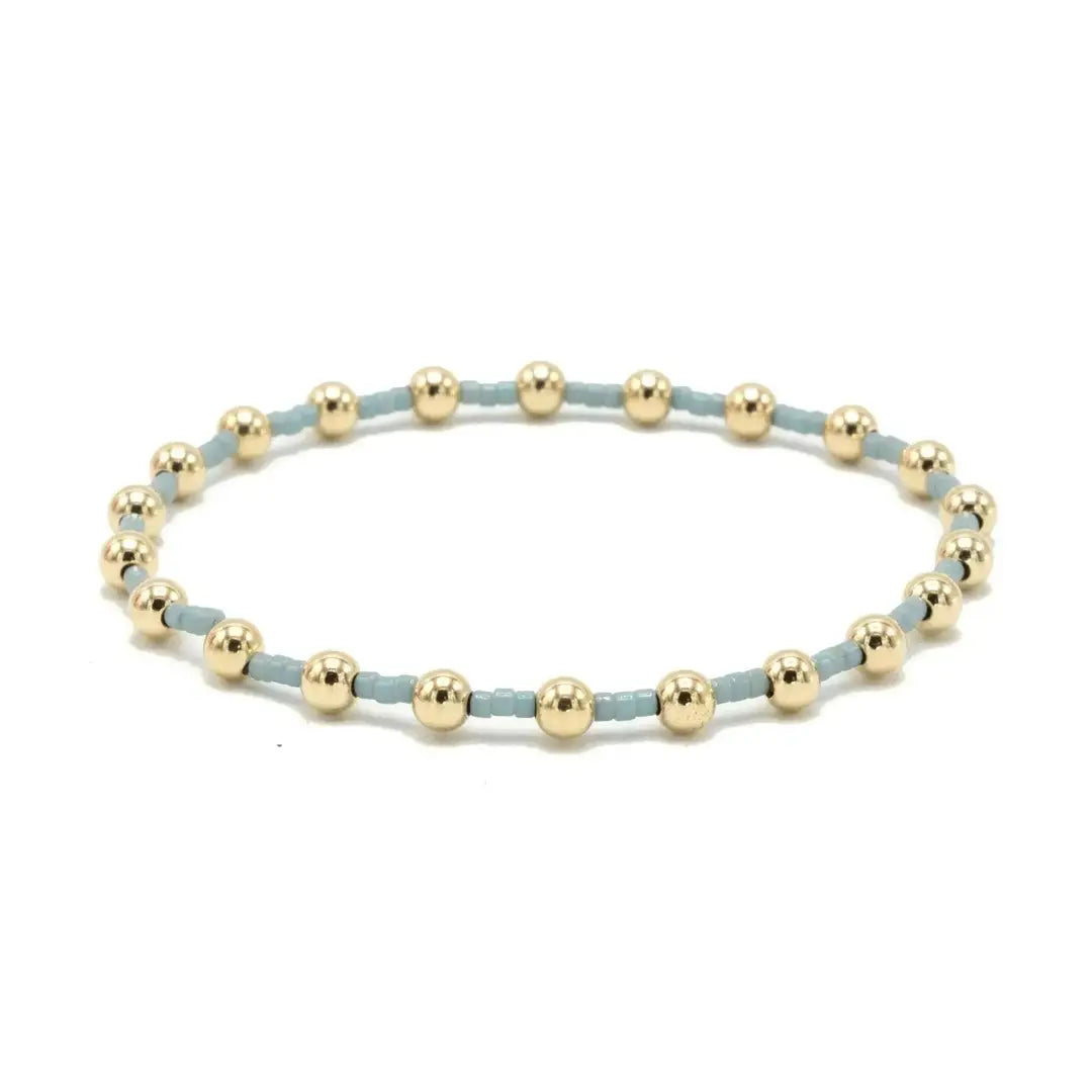 Coastal Pale Blue Newport Gold Filled Waterproof Bracelet