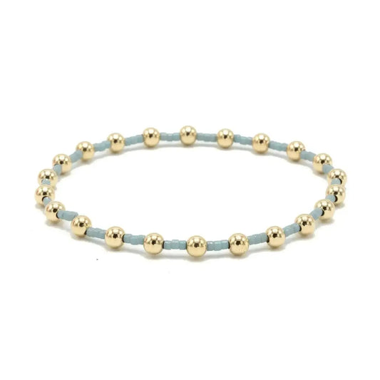 Coastal Pale Blue Newport Gold Filled Waterproof Bracelet