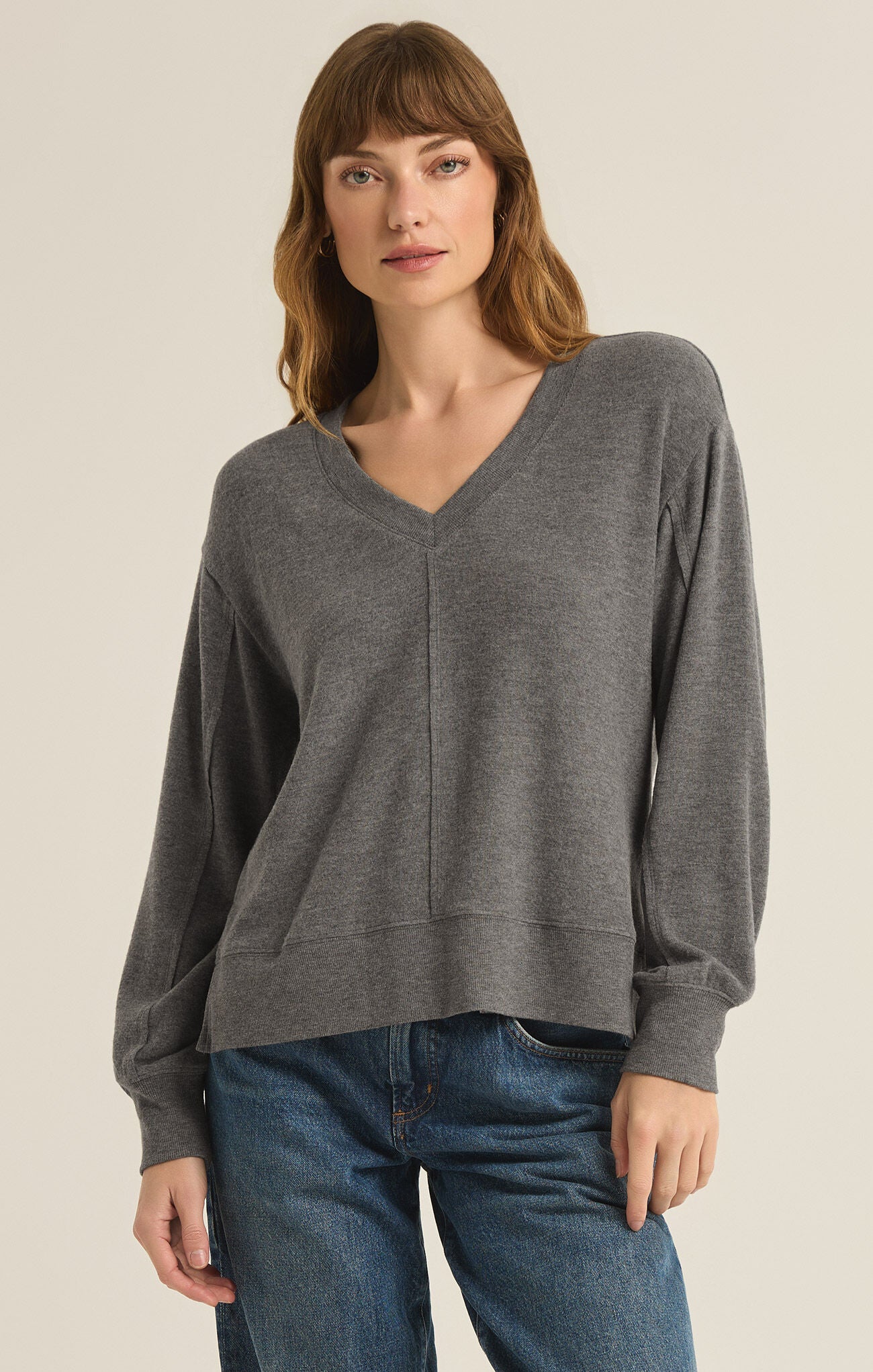 Wilder Cloud V-Neck Long Sleeve Top