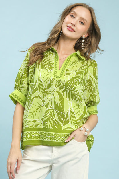 Vacation Ready Puff Sleeve Blouse