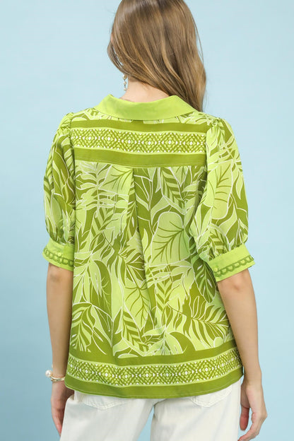 Vacation Ready Puff Sleeve Blouse