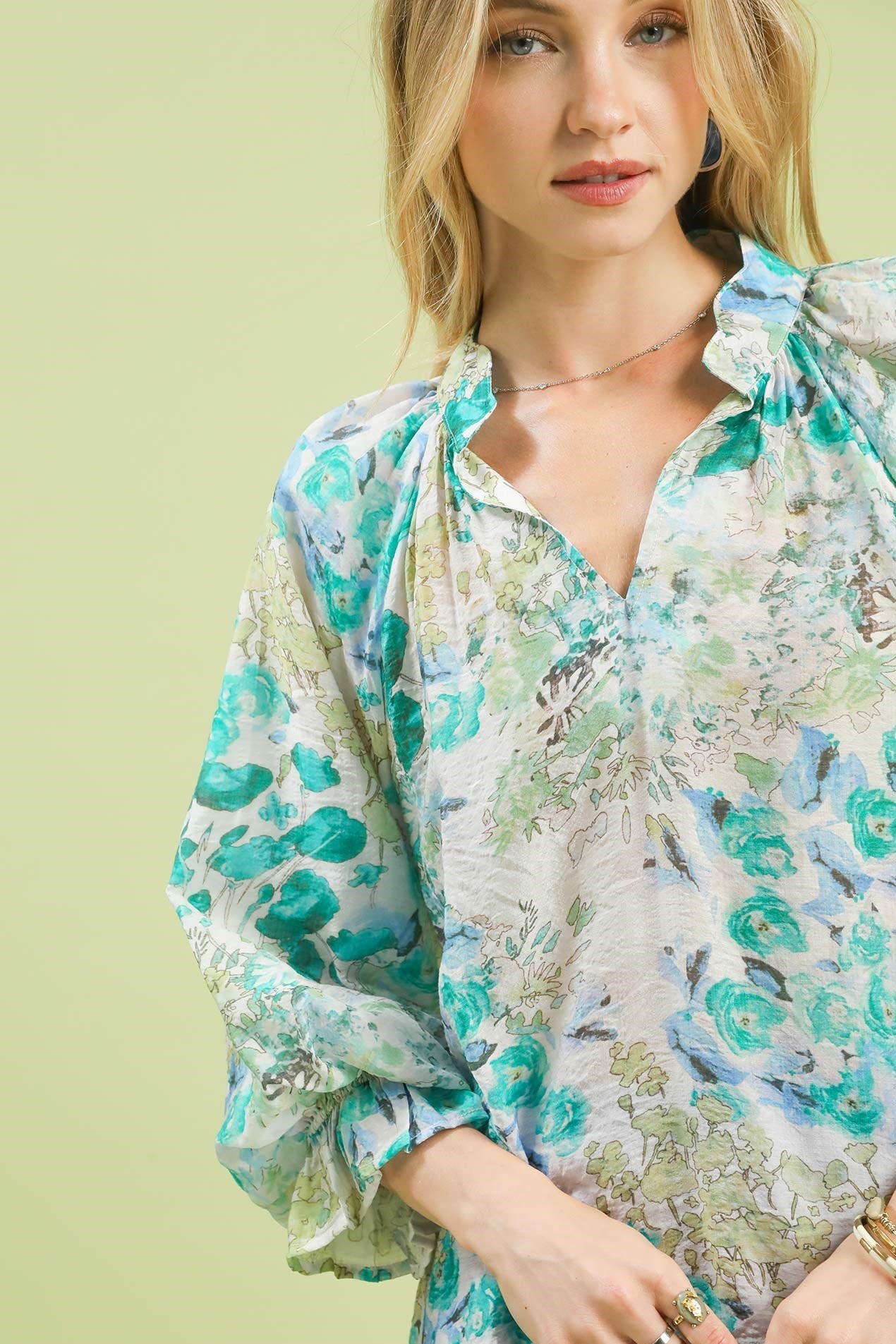 Watercolor Floral Blouse