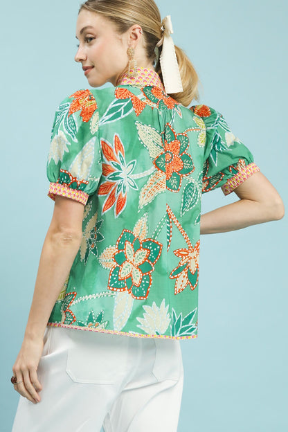 Patchwork Floral Blouse