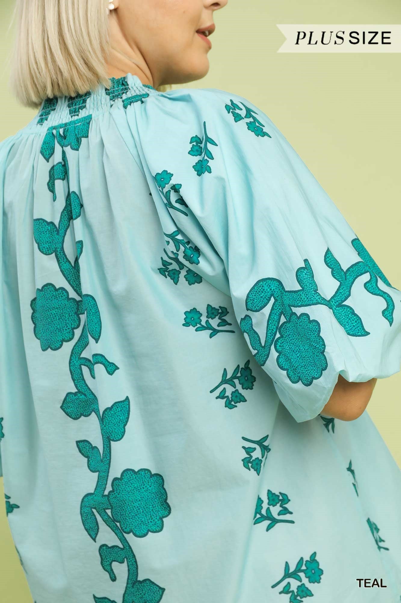 Wide Sleeve Floral Top