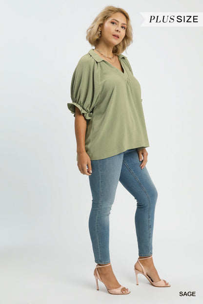 Relaxed Ruffle Top