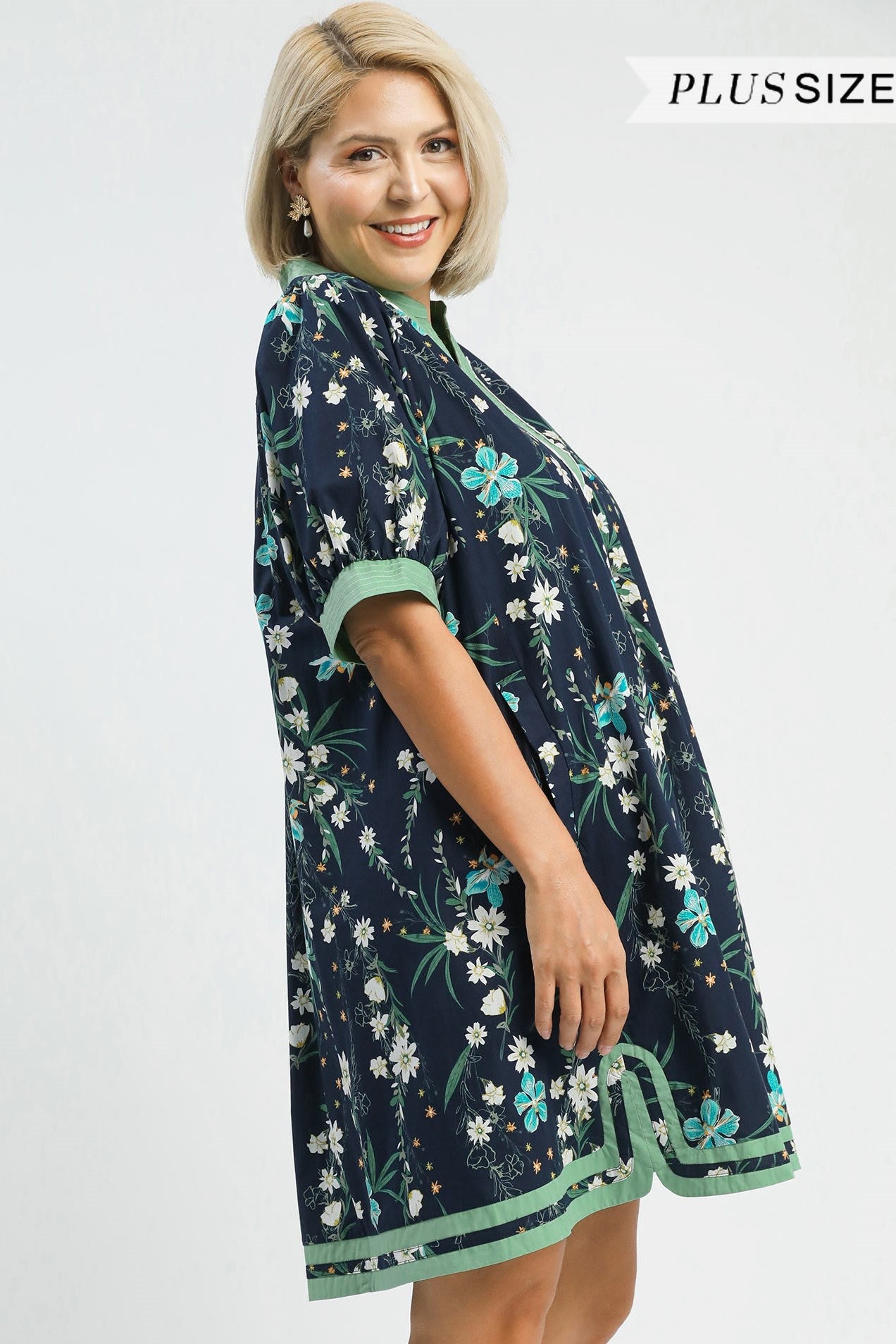 Floral Contrast Dress