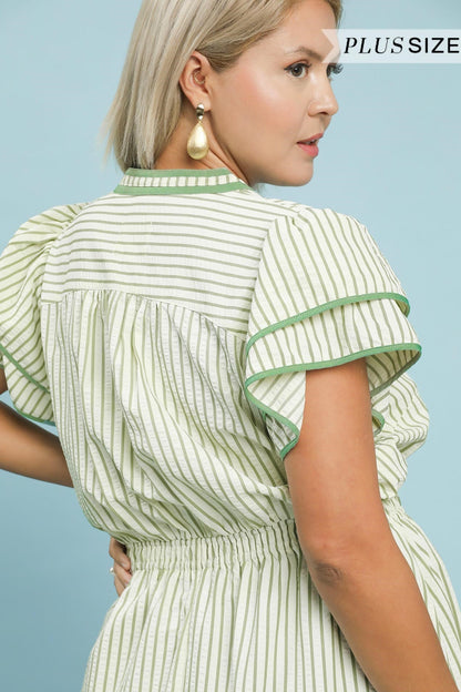 Flutter Sleeve Midi Dress