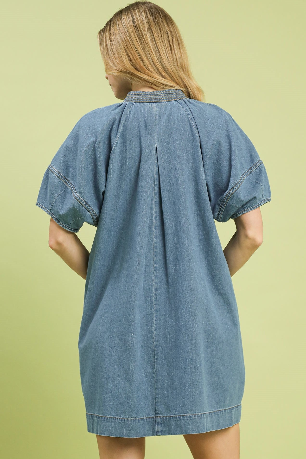 A-Line Denim Mini Dress