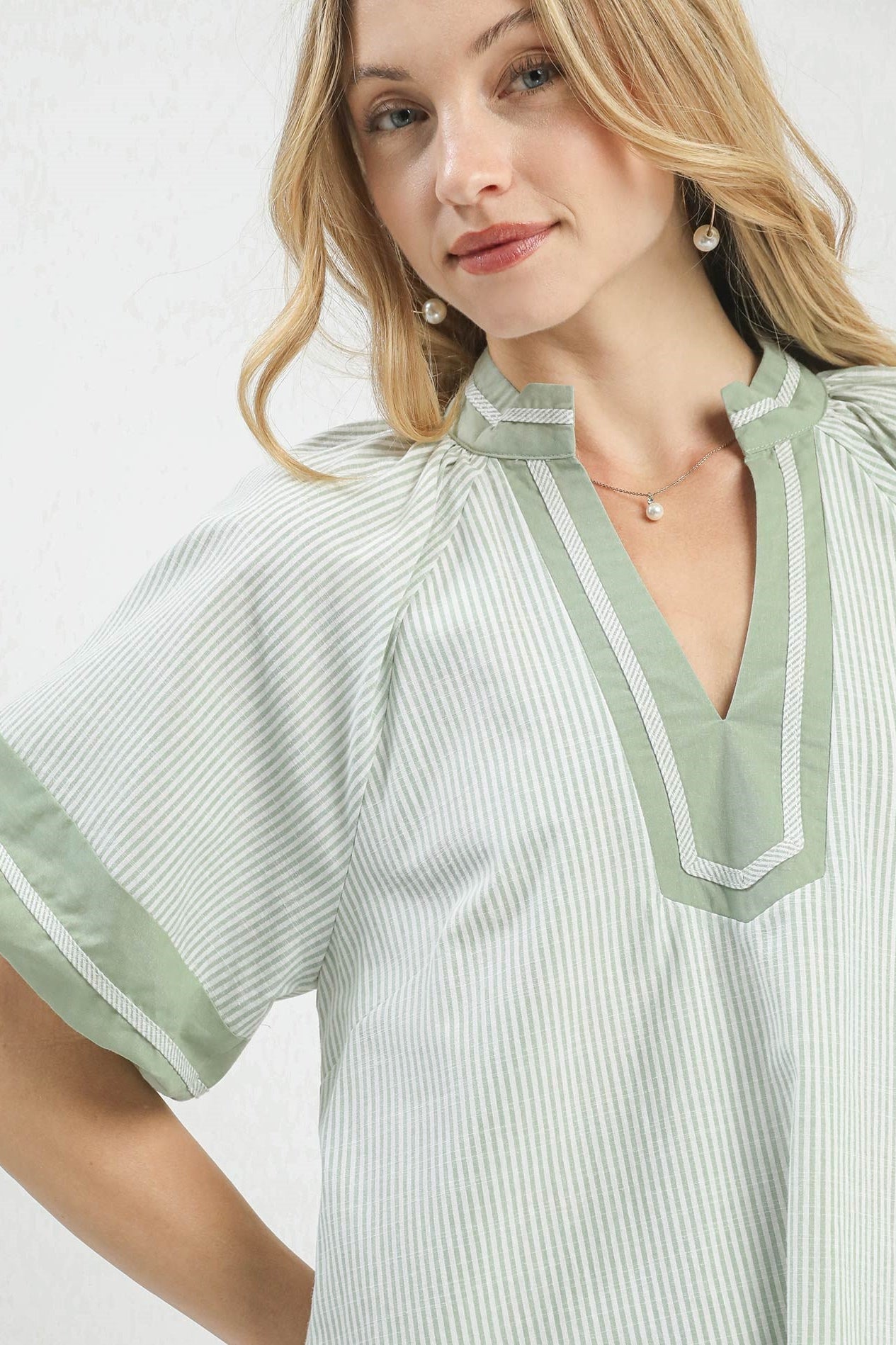 Border Trim Mini Dress