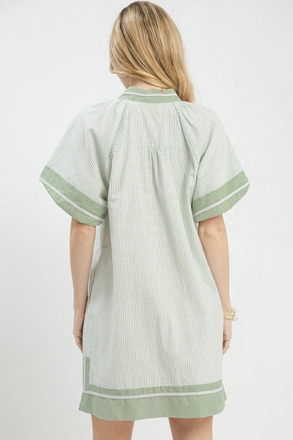 Border Trim Mini Dress