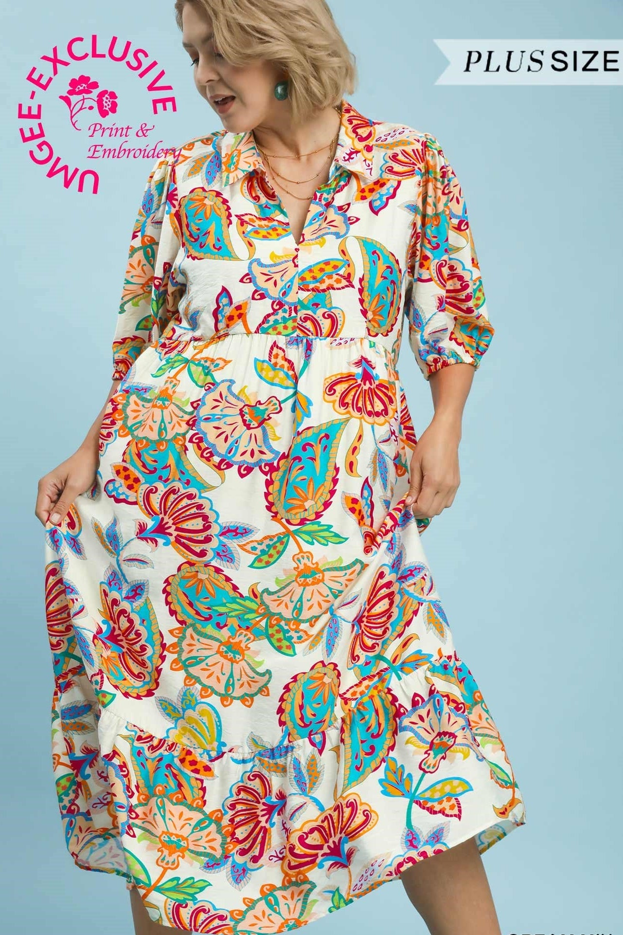 Paisley Print Maxi Dress