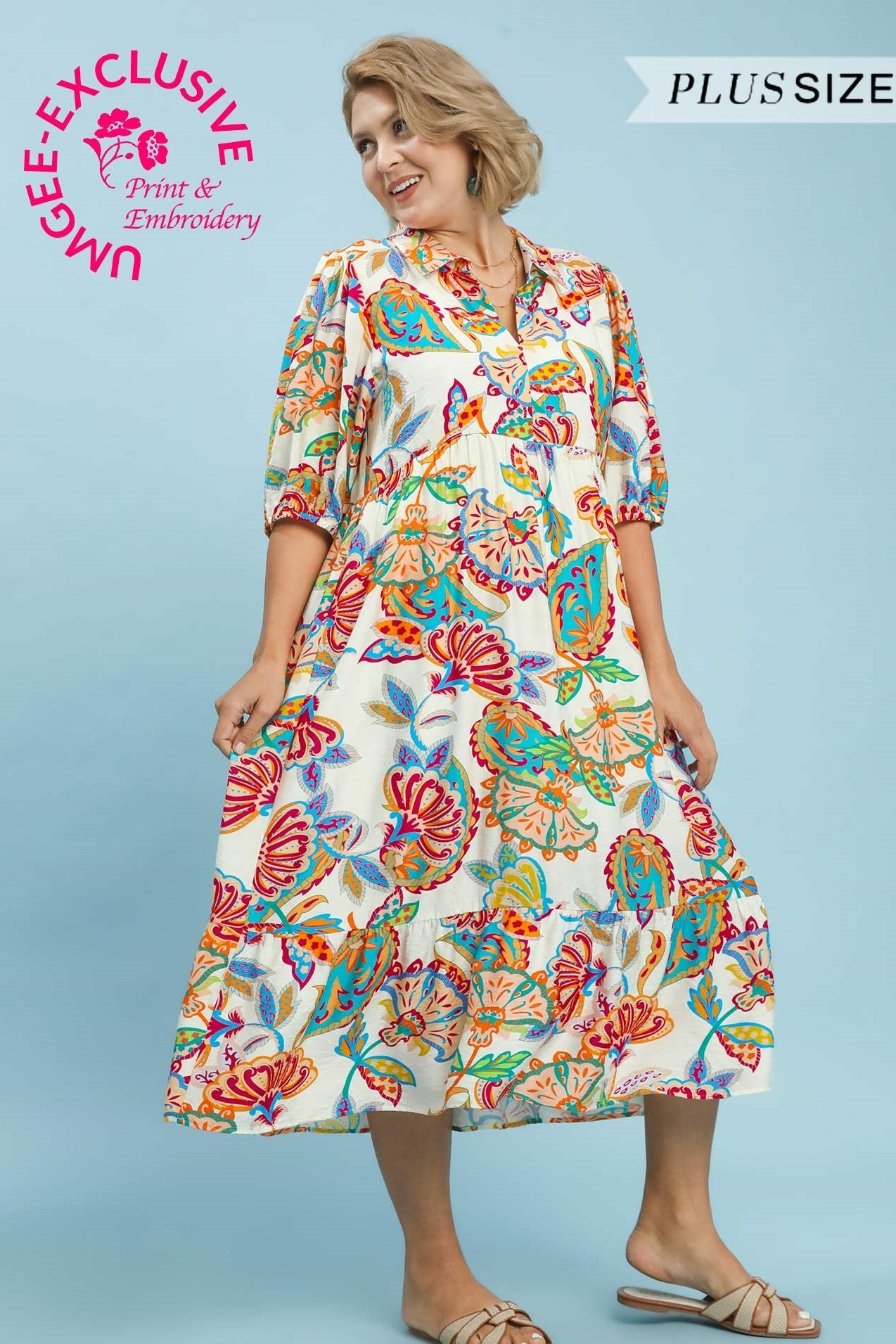 Paisley Print Maxi Dress