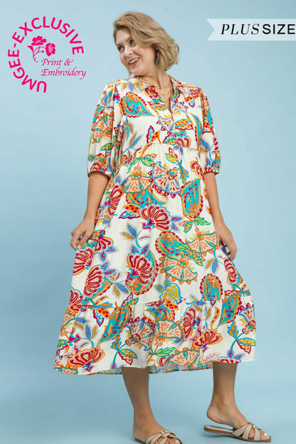 Paisley Print Maxi Dress