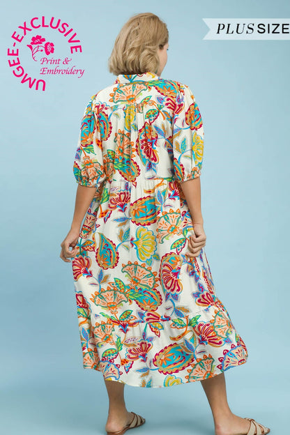 Paisley Print Maxi Dress