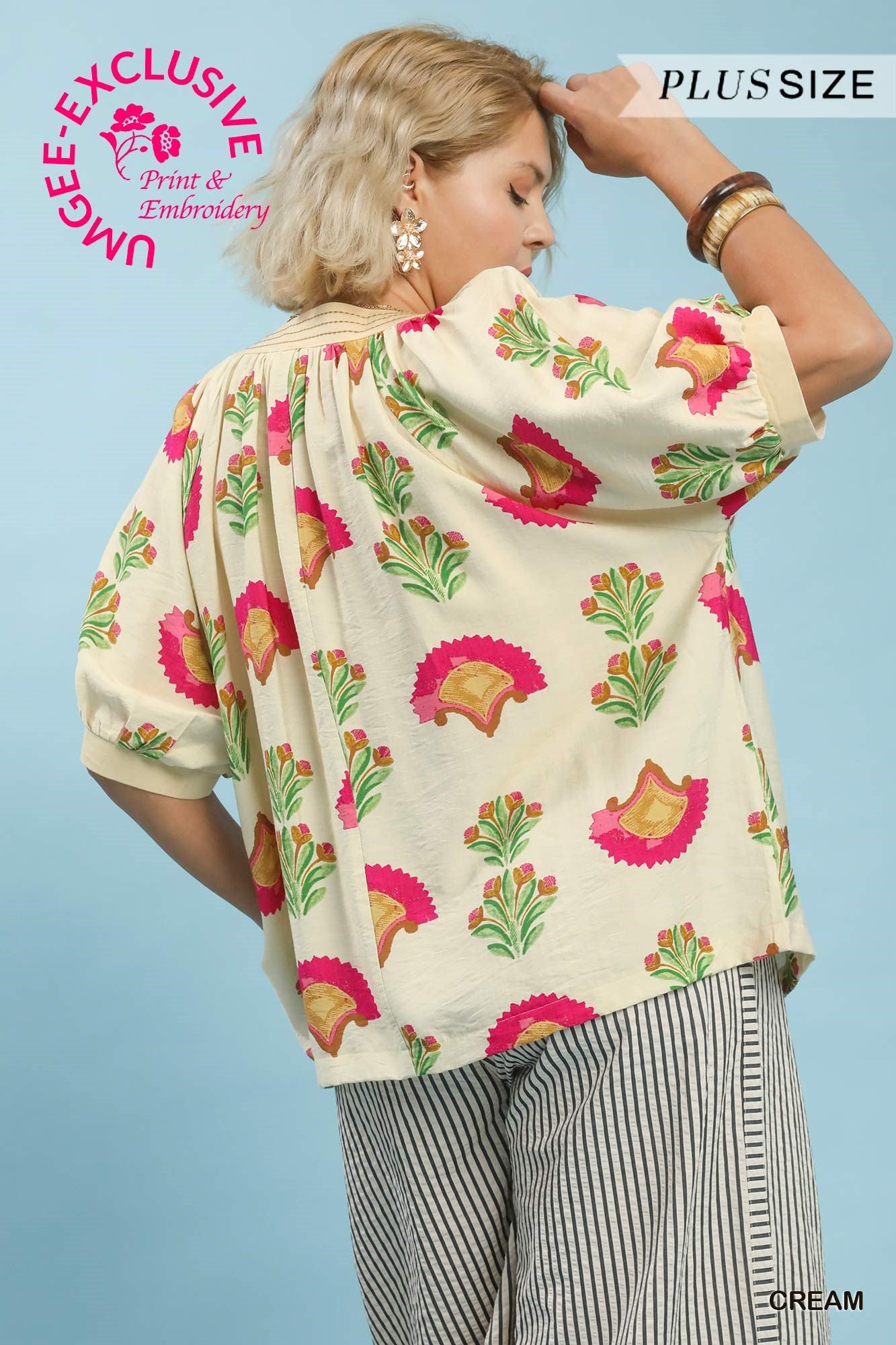 Pink Flower Blouse
