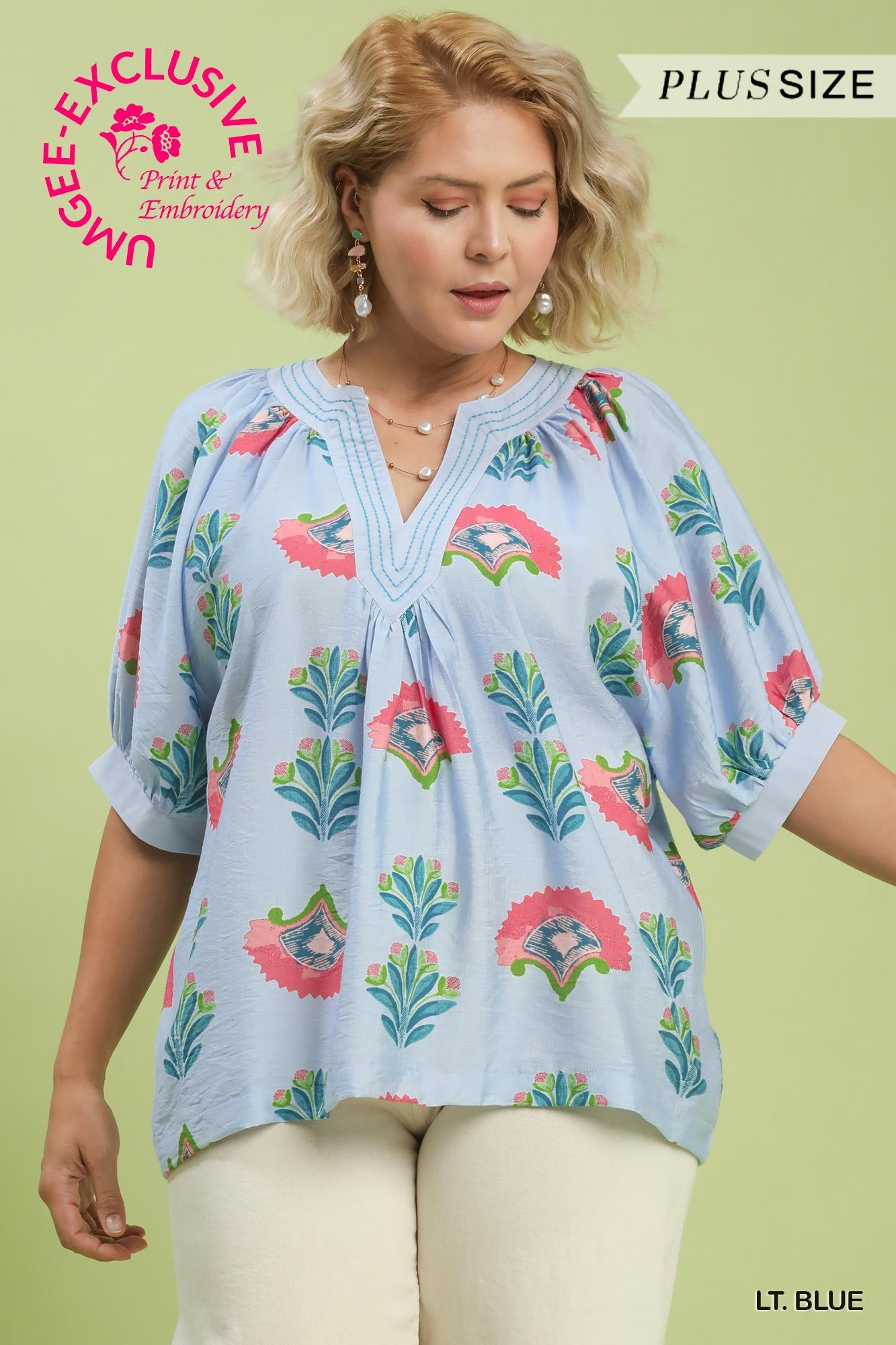 Pink Flower Blouse