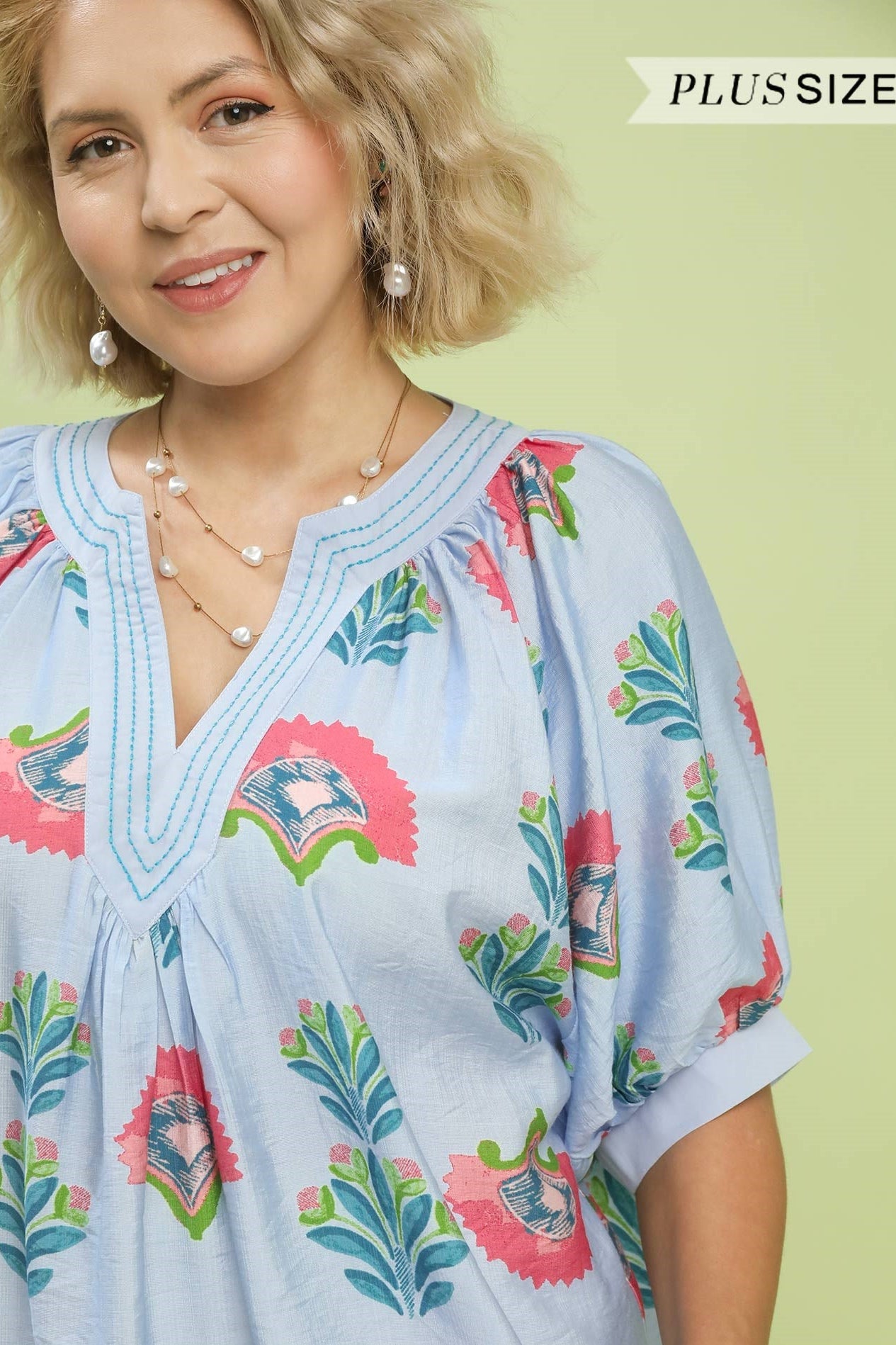 Pink Flower Blouse