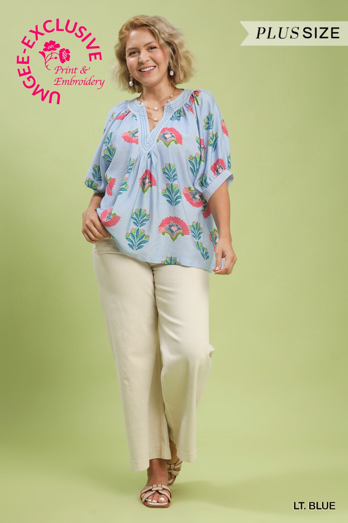 Pink Flower Blouse