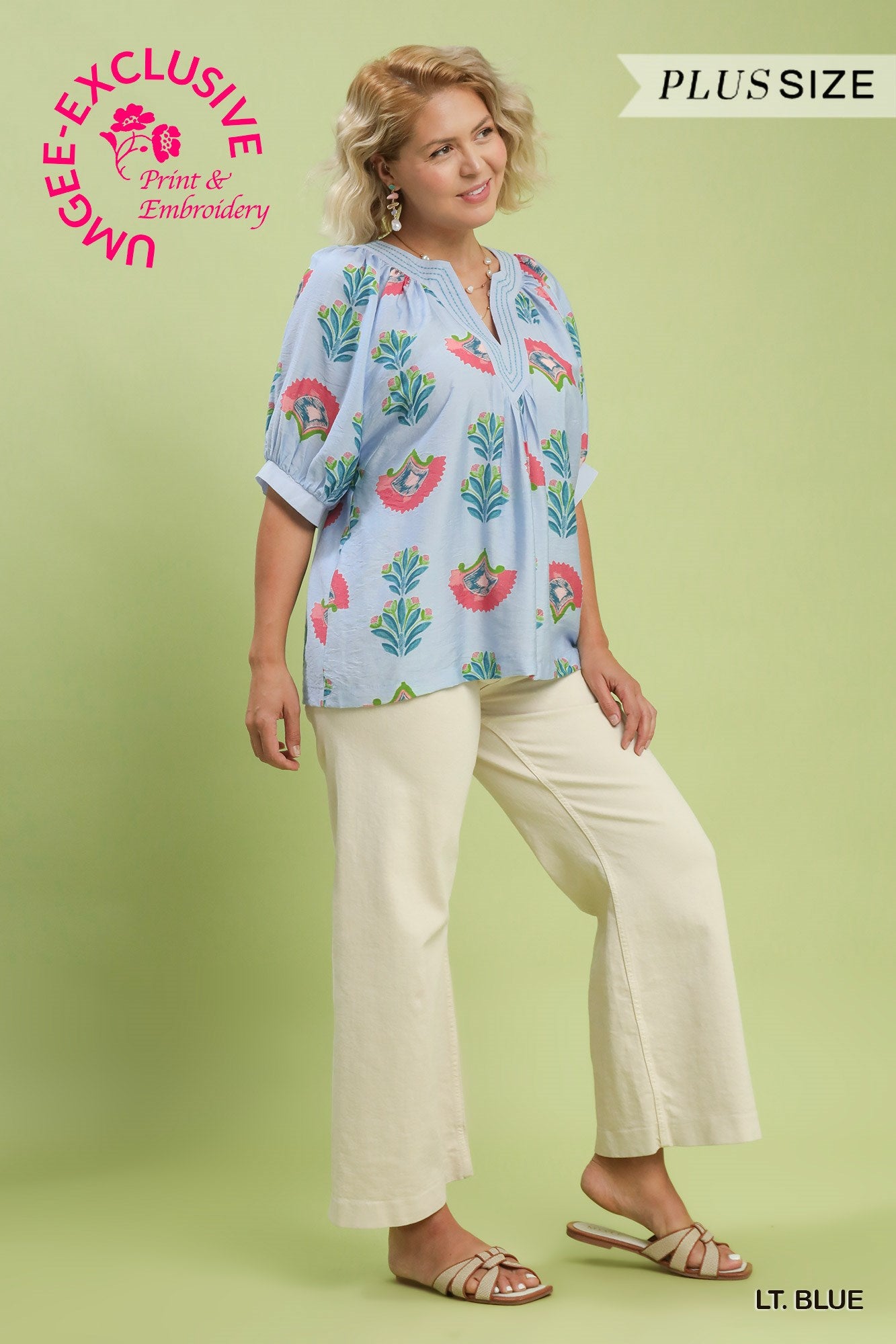 Pink Flower Blouse