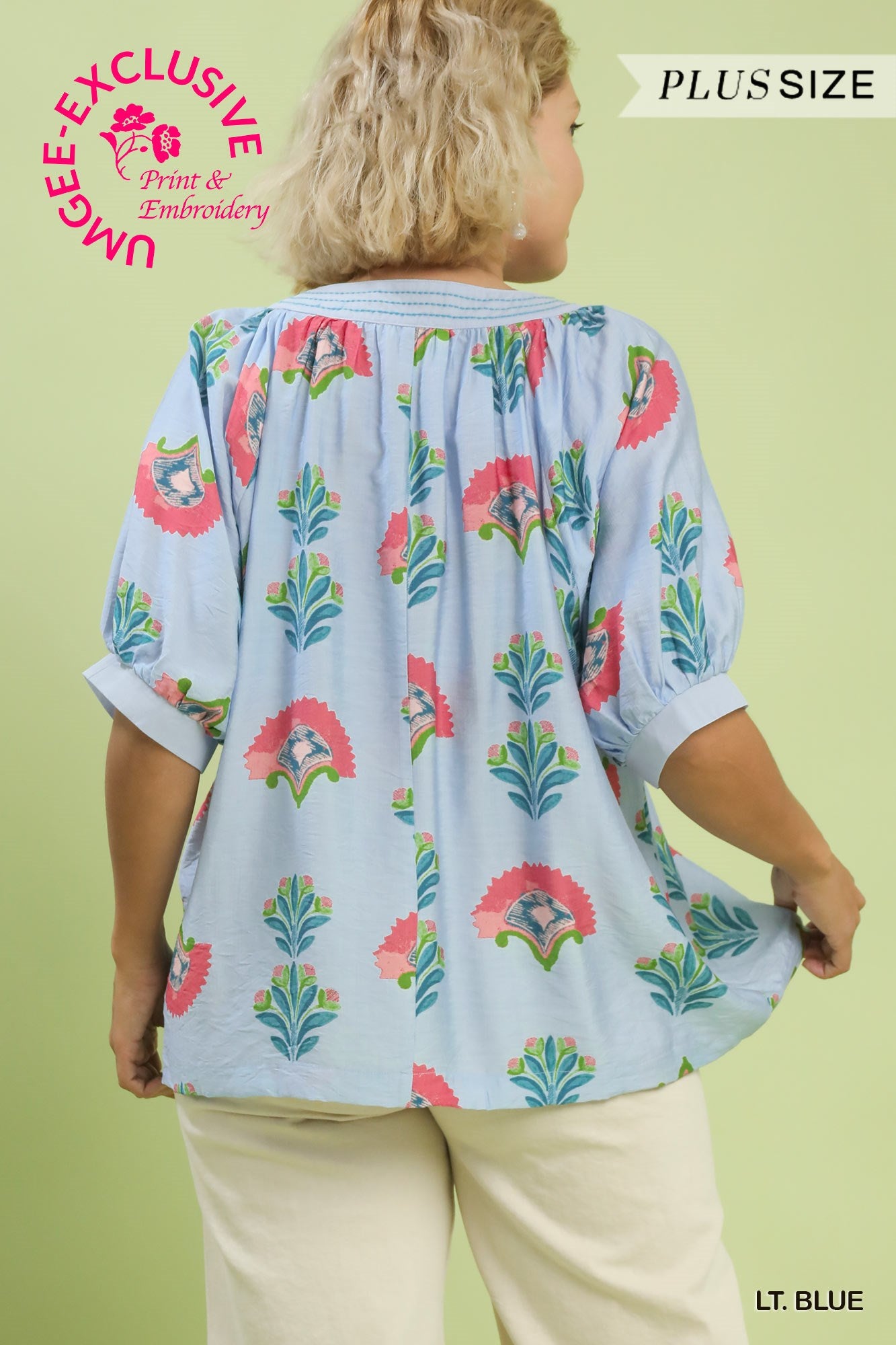 Pink Flower Blouse