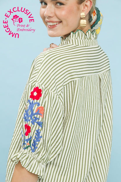 Stripe Poppy Blouse