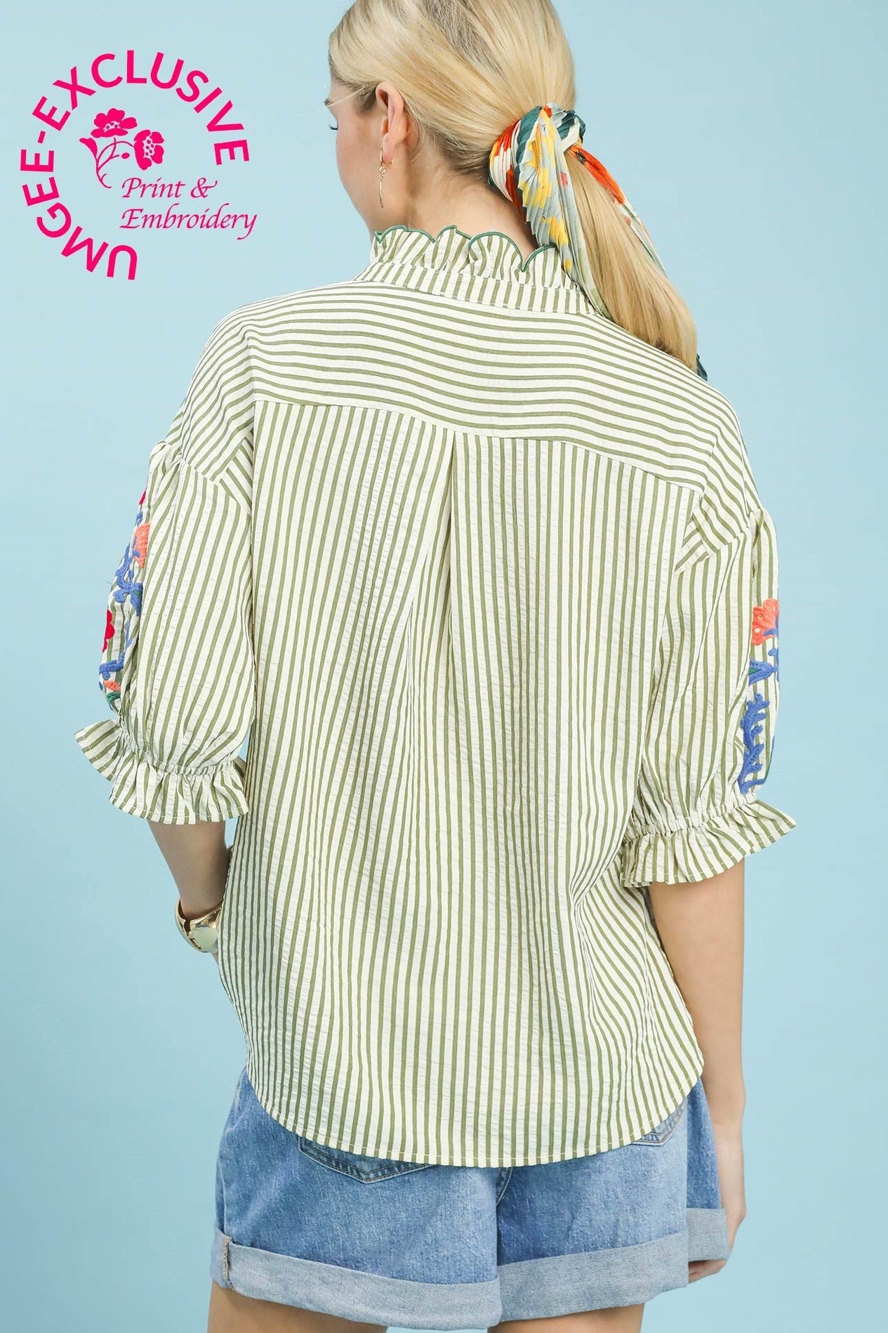 Stripe Poppy Blouse