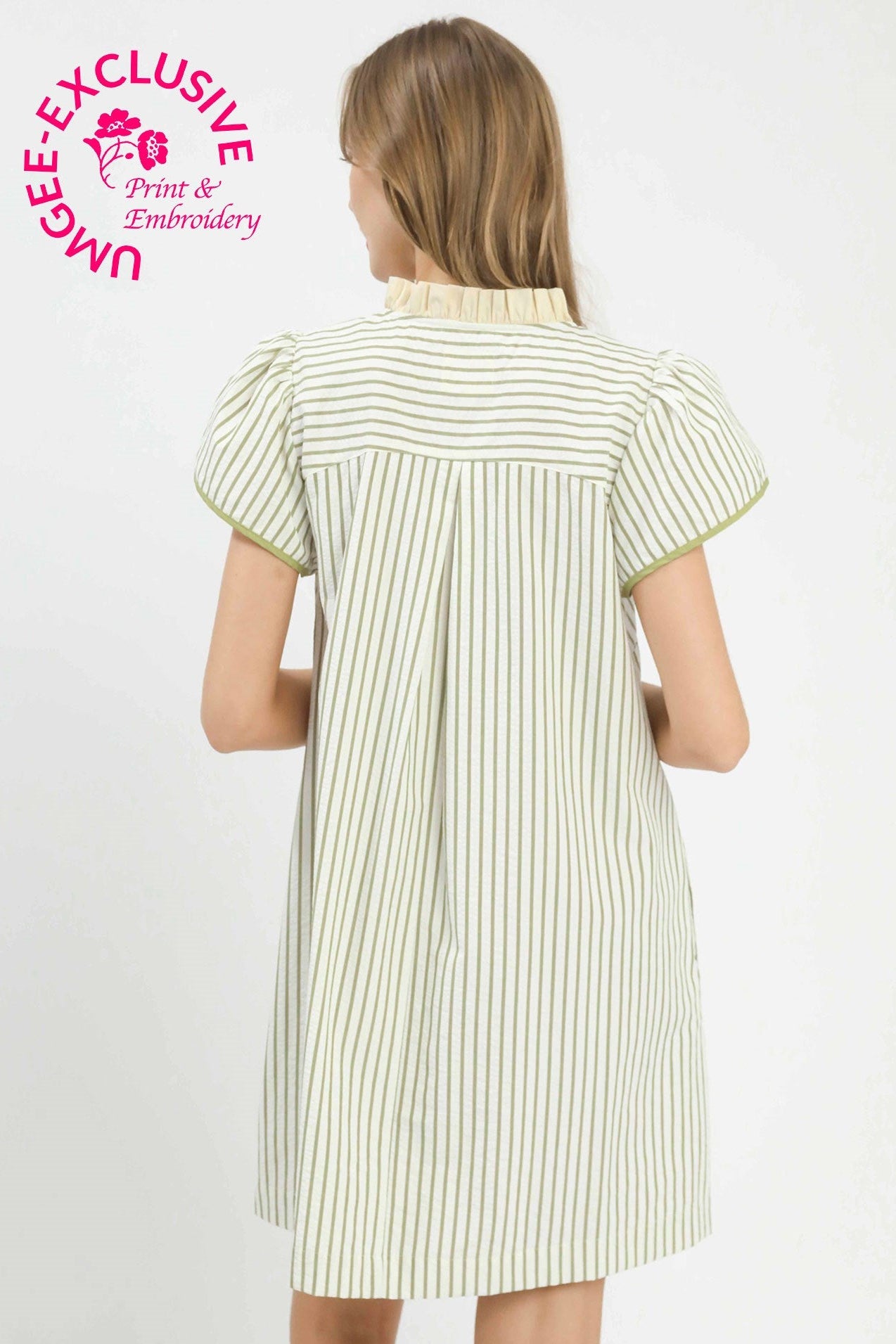 Stripe Floral Shift Dress