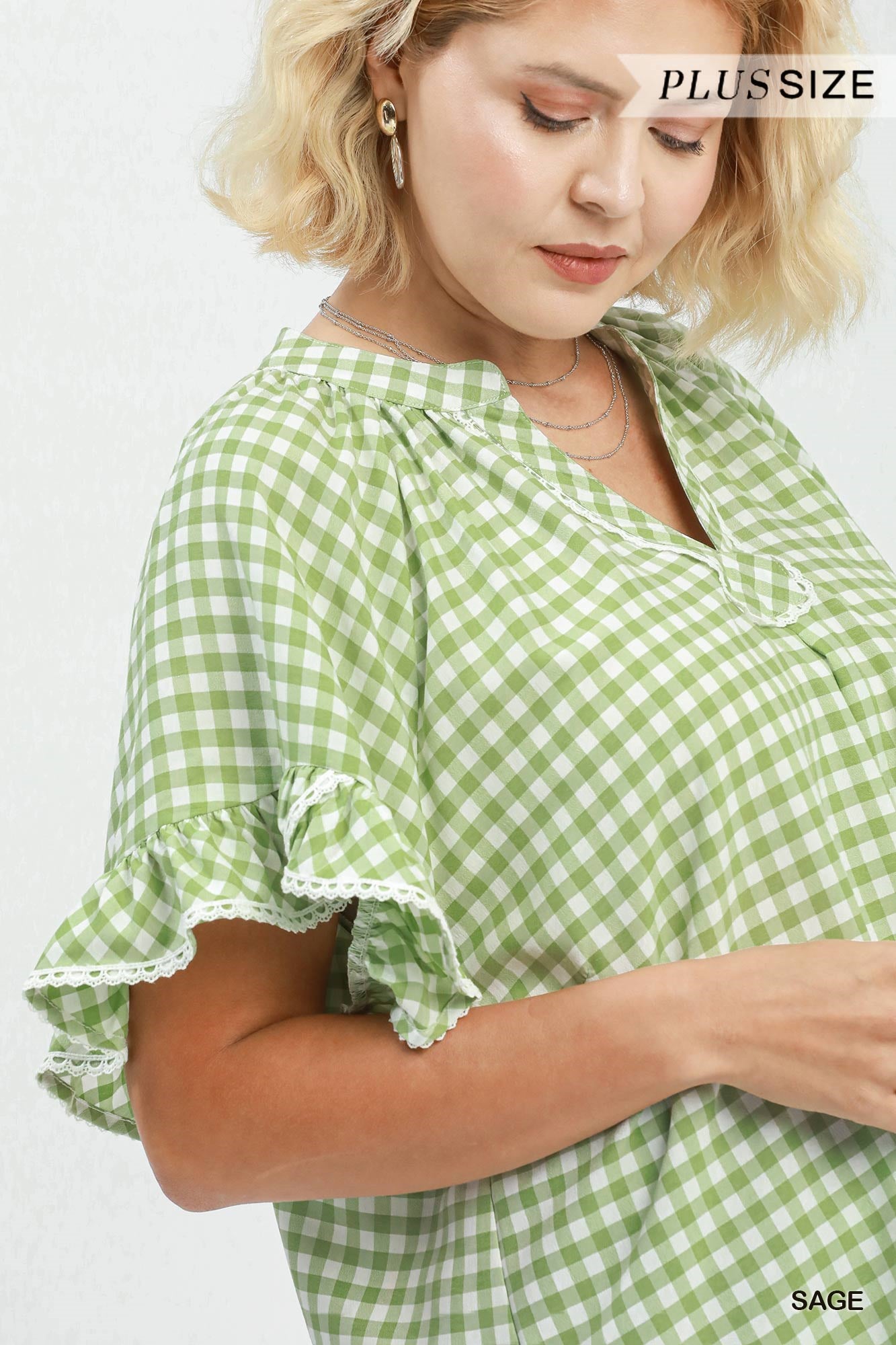 Gingham Ruffle Top