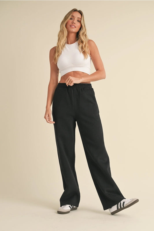 Fleece Wide Leg Sweatpants