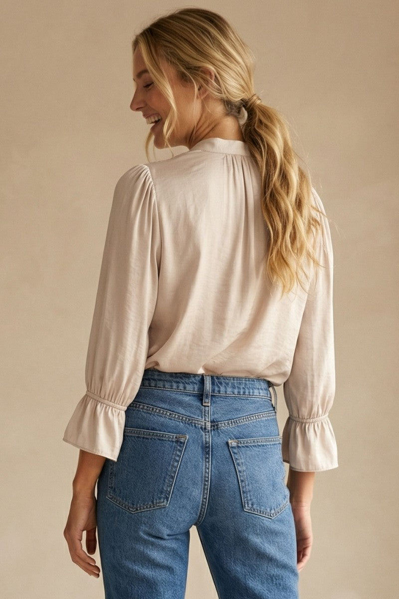 Flared Cuff Blouse